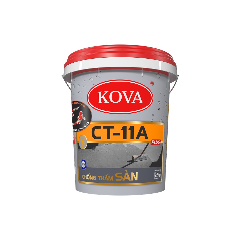 Chất chống thấm cao cấp KOVA CT-11A Plus Sàn màu đen chuyên dụng cho bể cá