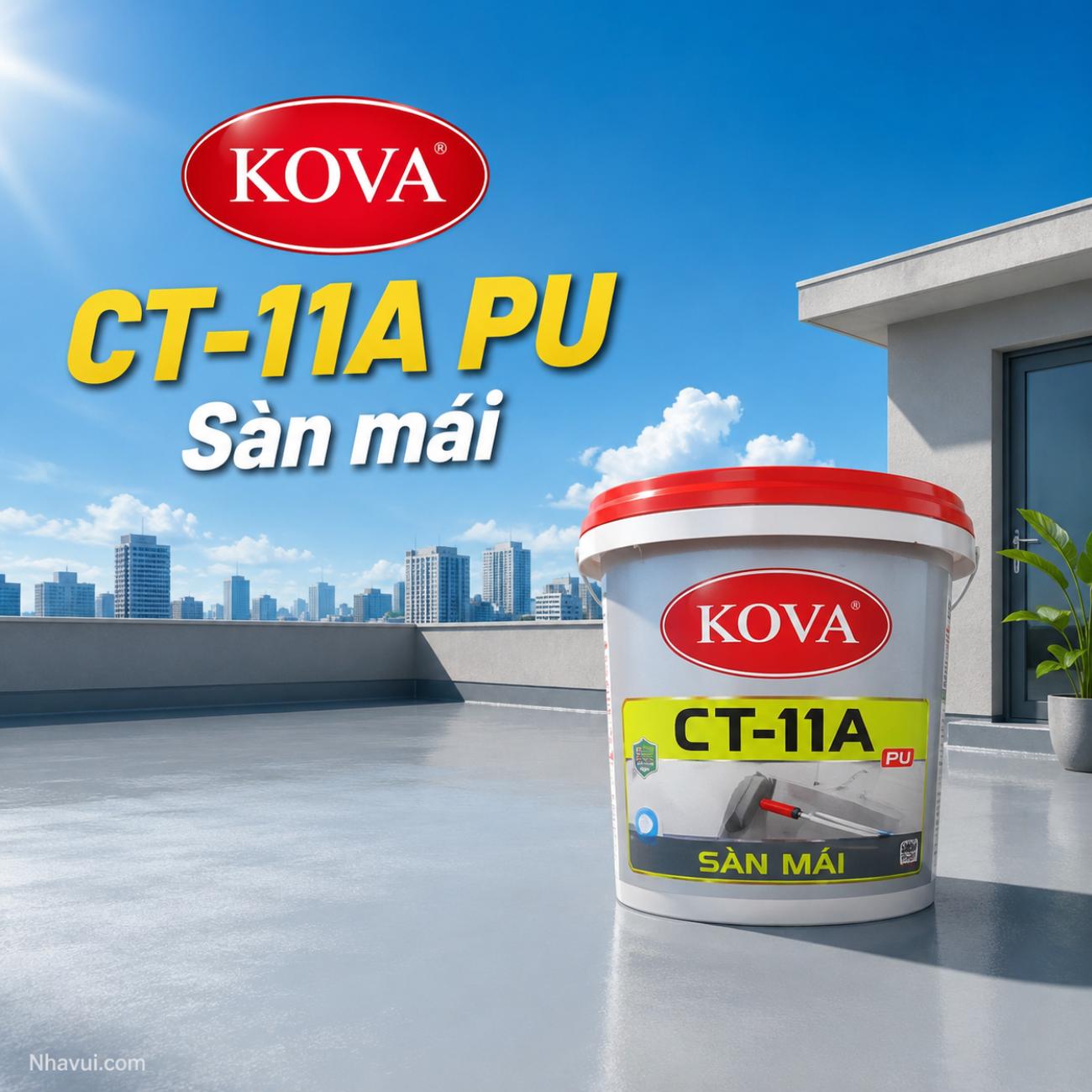 Chất chống thấm KOVA CT-11A PU Sàn Mái