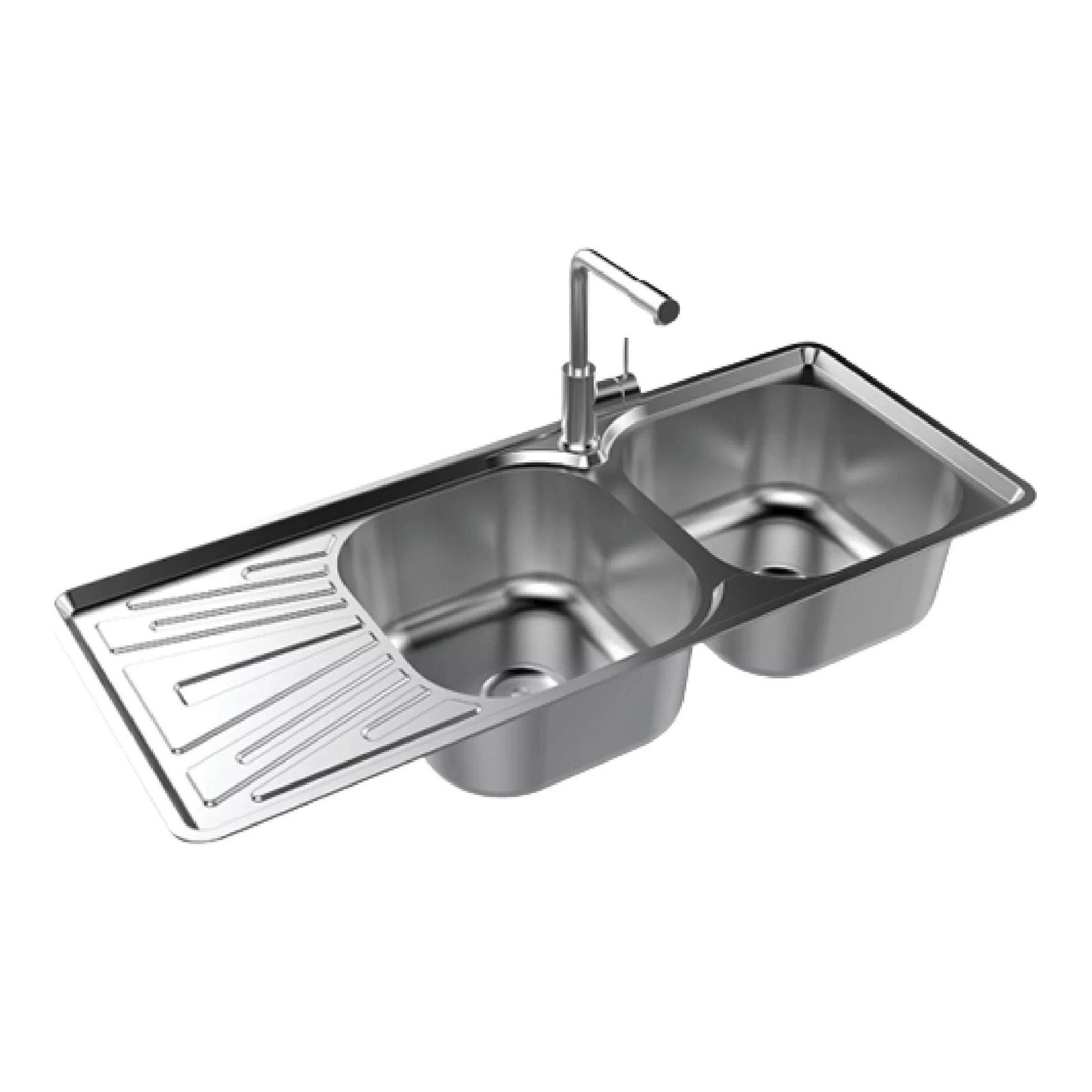 Chậu rửa chén inox Sơn Hà S100 2 hộc 1 bàn chính hãng