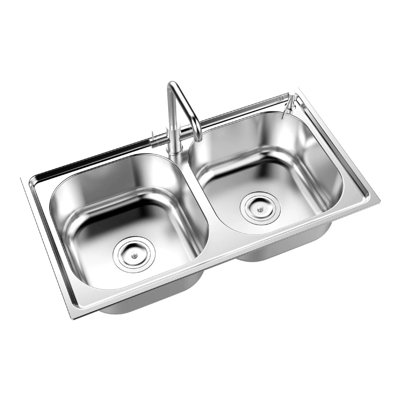 Chậu rửa chén inox Sơn Hà S76 2 hộc chính hãng