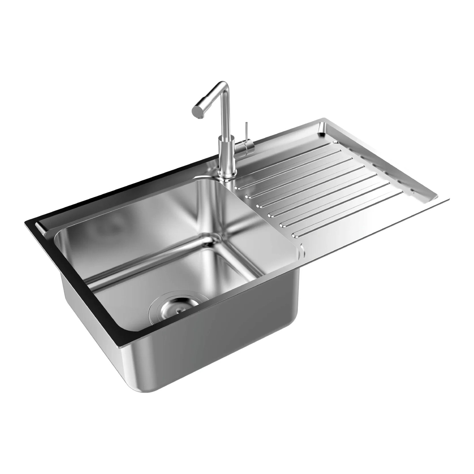 Chậu rửa chén inox Sơn Hà S78 1 hộc 1 bàn chính hãng