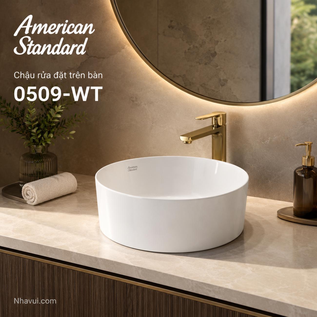 Chậu rửa đặt trên bàn American Standard 0509-WT Acacia Evolution