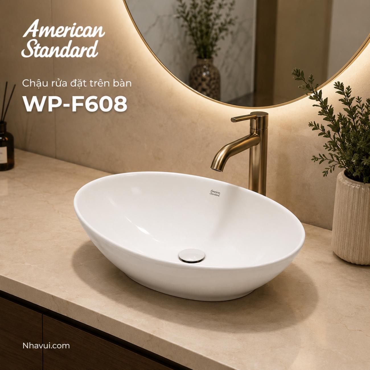 Chậu rửa đặt trên bàn American Standard WP-F608 Ova Oval