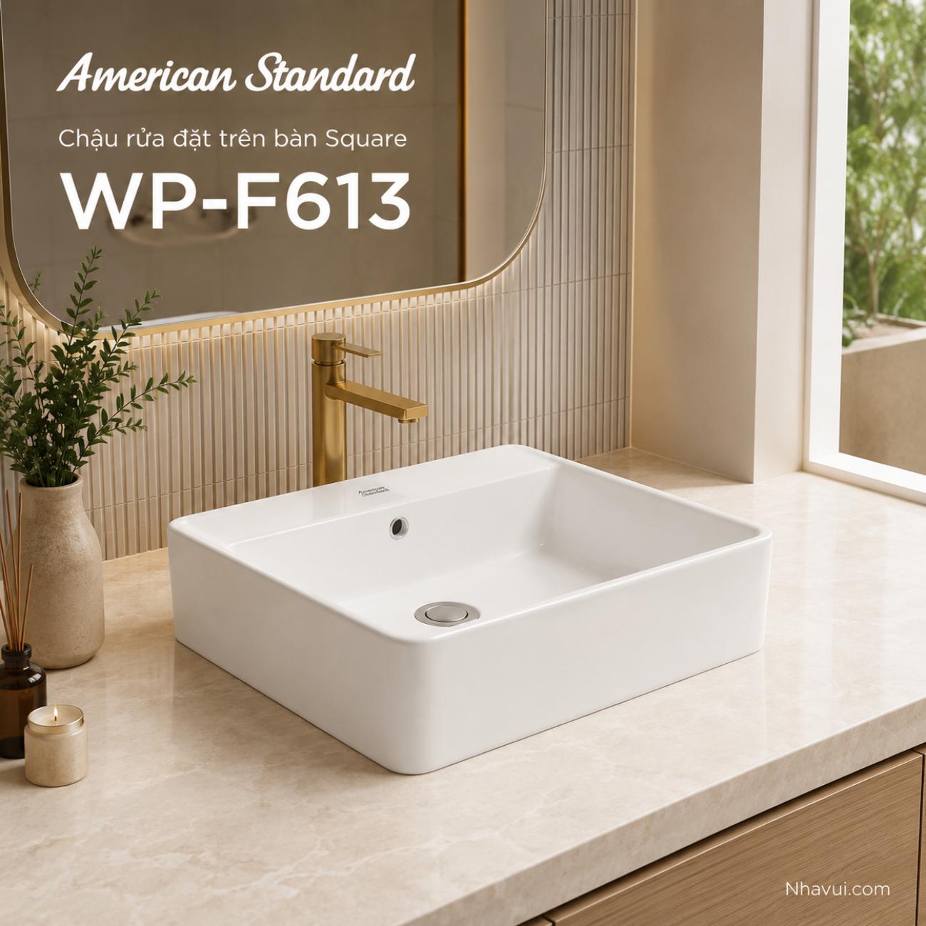 Chậu rửa đặt trên bàn American Standard WP-F613 Square
