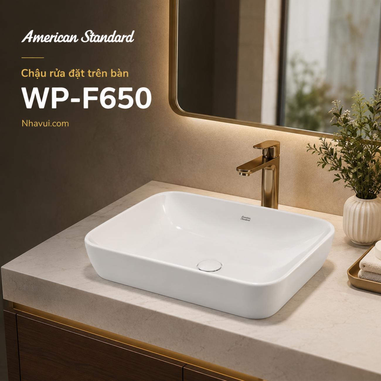 Chậu rửa đặt trên bàn American Standard WP-F650 Milano