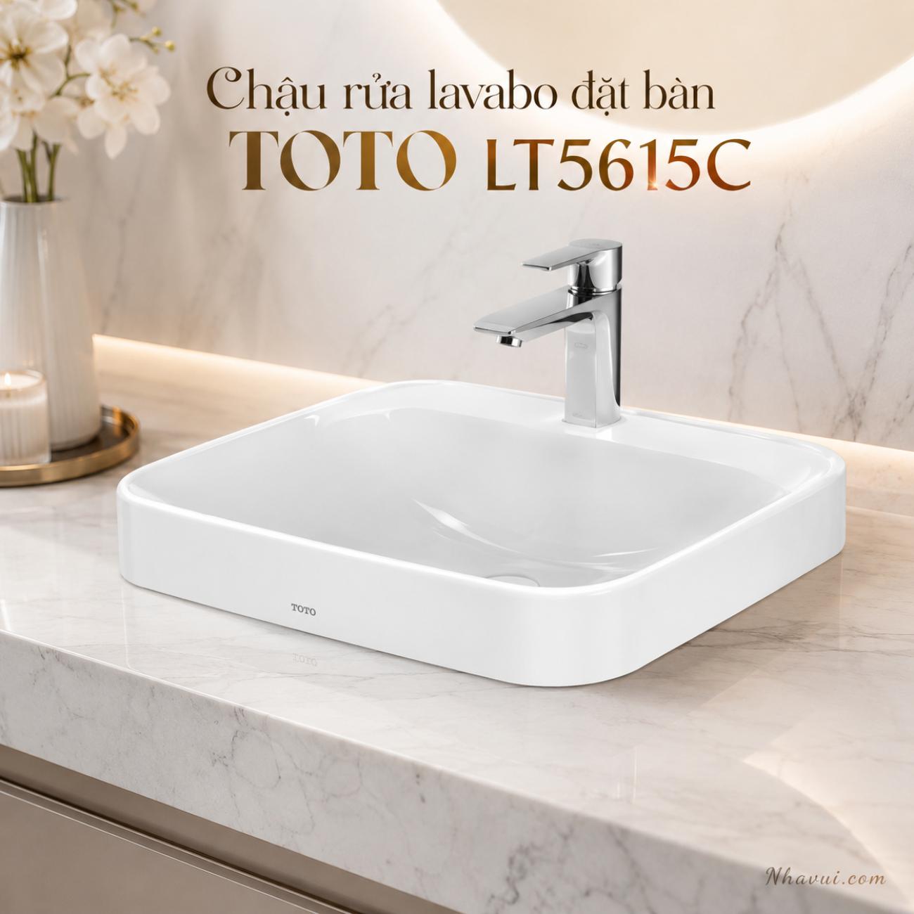 Chậu rửa lavabo đặt bàn TOTO LT5615C