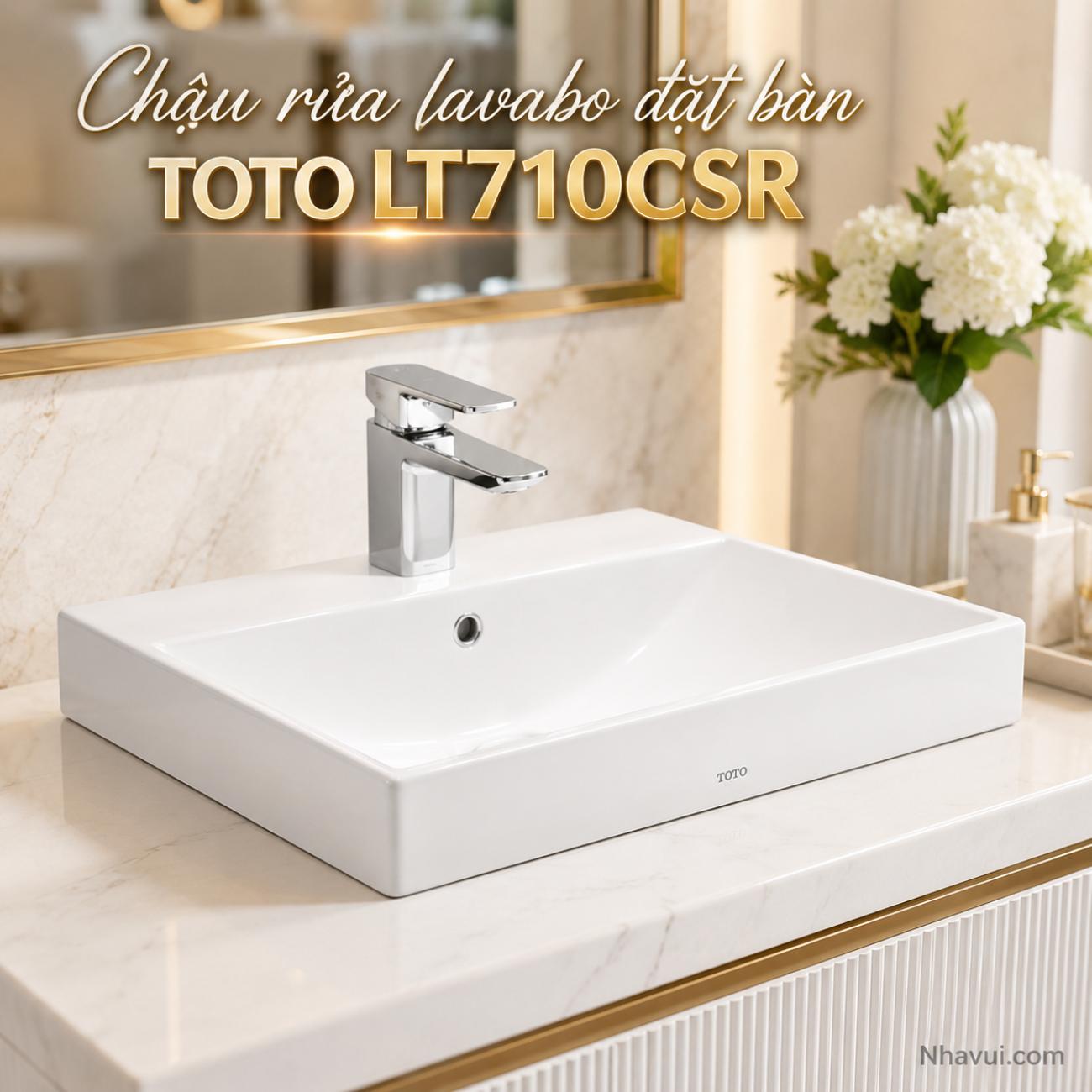 Chậu rửa lavabo đặt bàn TOTO LT710CSR