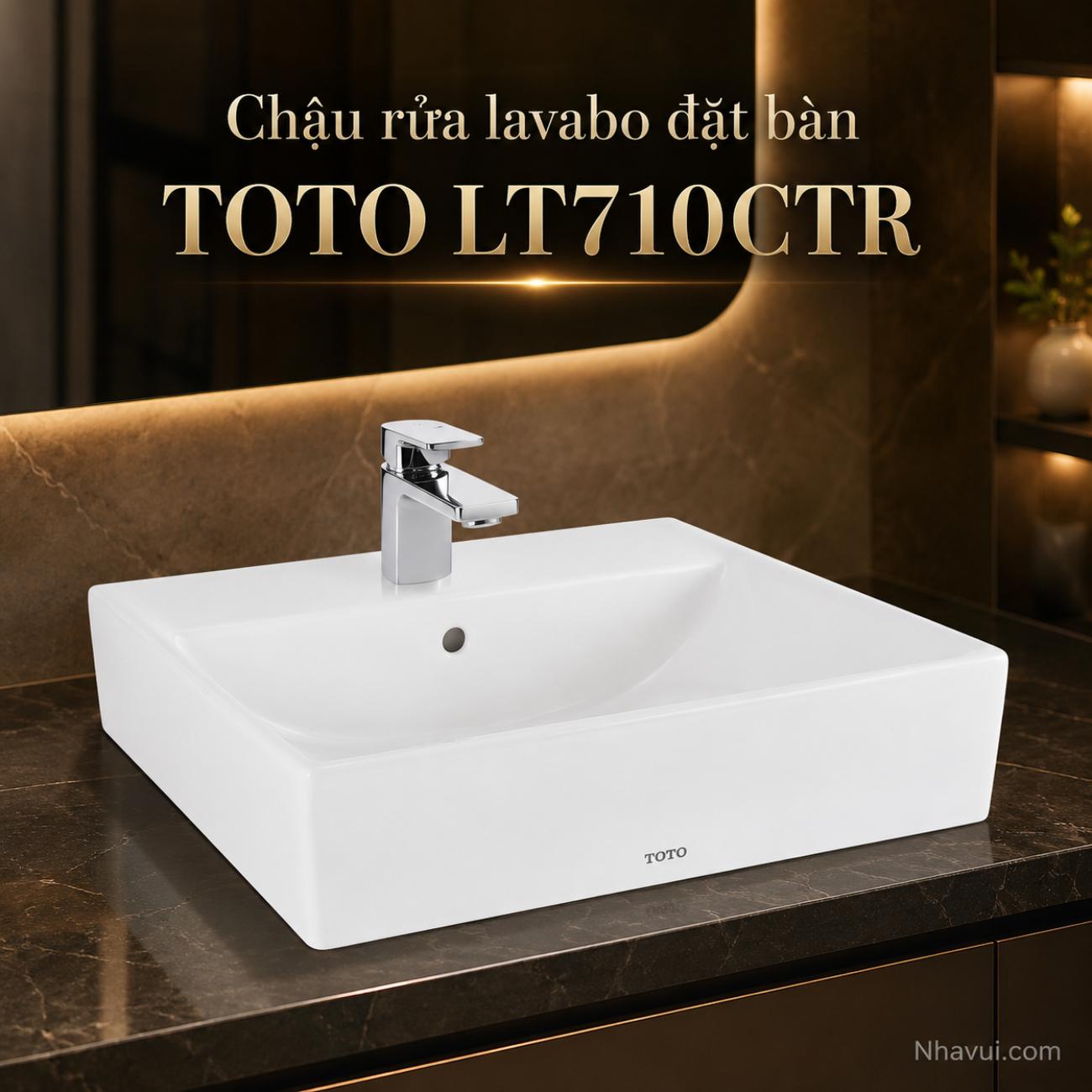 Chậu rửa lavabo đặt bàn TOTO LT710CTR