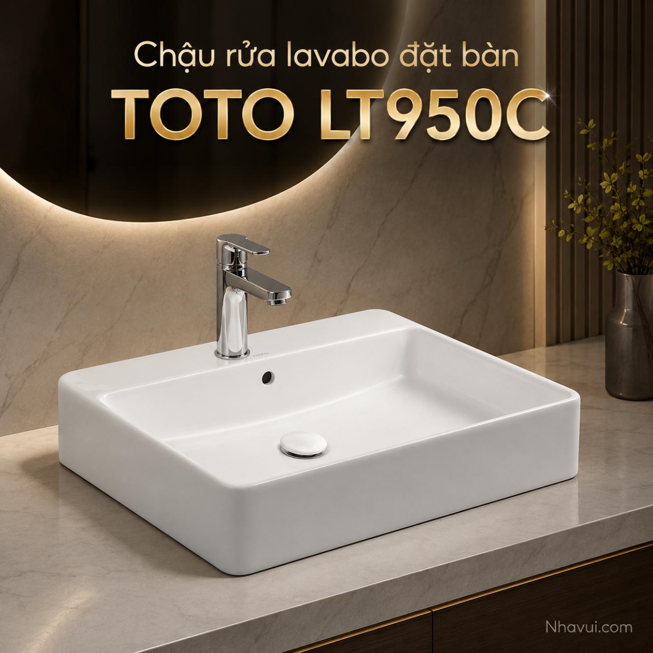 Chậu rửa lavabo đặt bàn TOTO LT950C