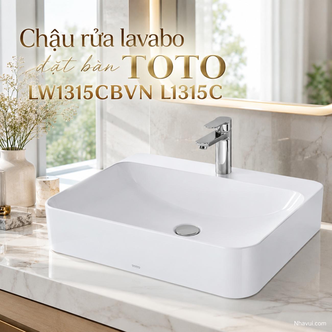 Chậu rửa lavabo đặt bàn TOTO LW1315CBVN L1315C