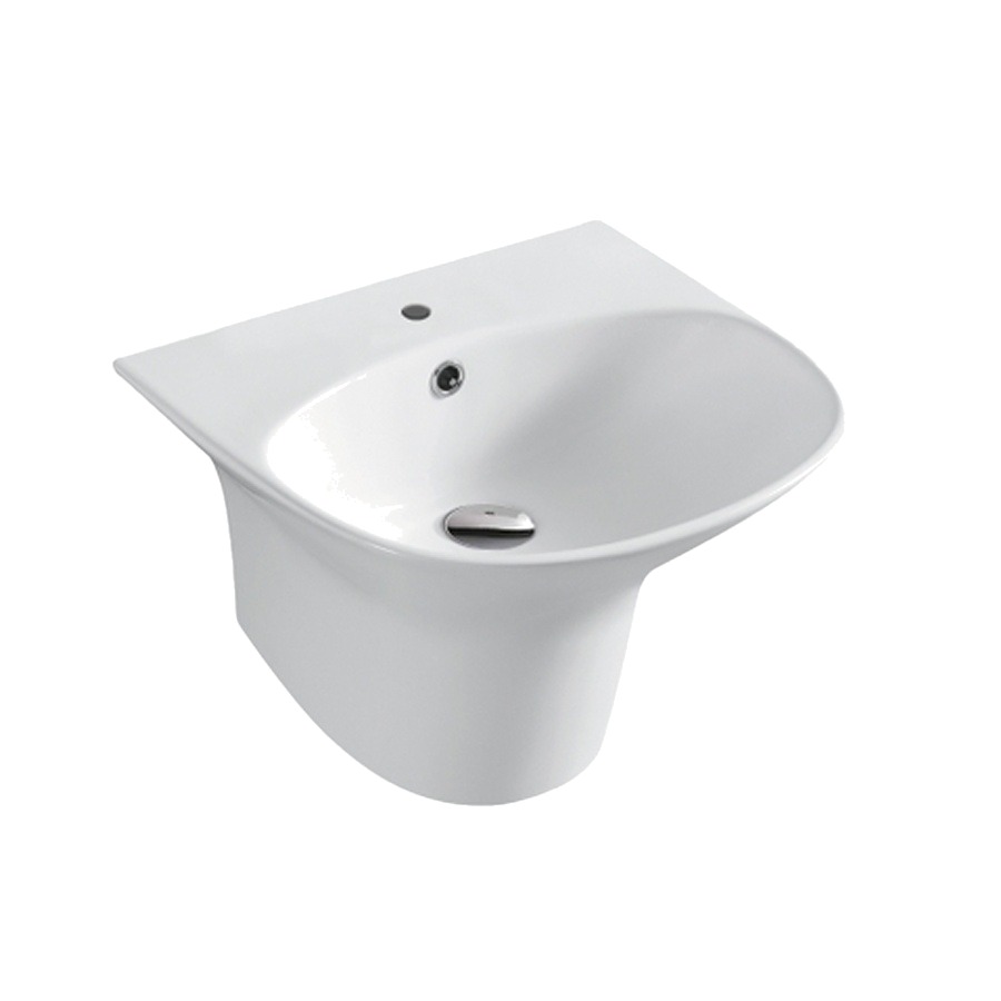 Chậu rửa lavabo treo tường Luxta LL-102C sứ trắng 460 mm