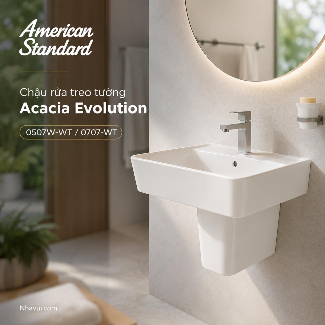 Chậu rửa treo tường American Standard 0507W-WT / 0707-WT Acacia Evolution