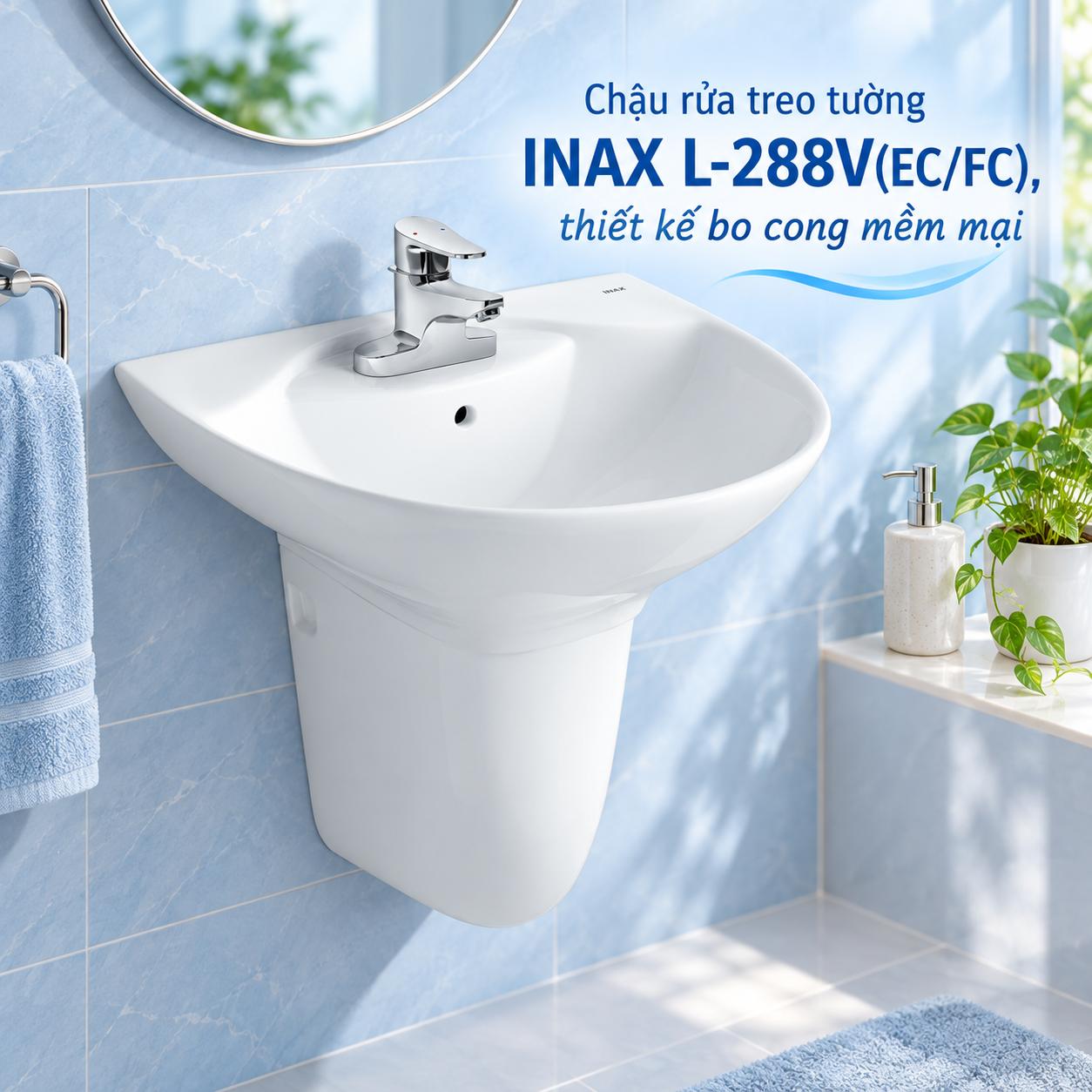 Chậu rửa treo tường INAX L-288V(EC/FC)