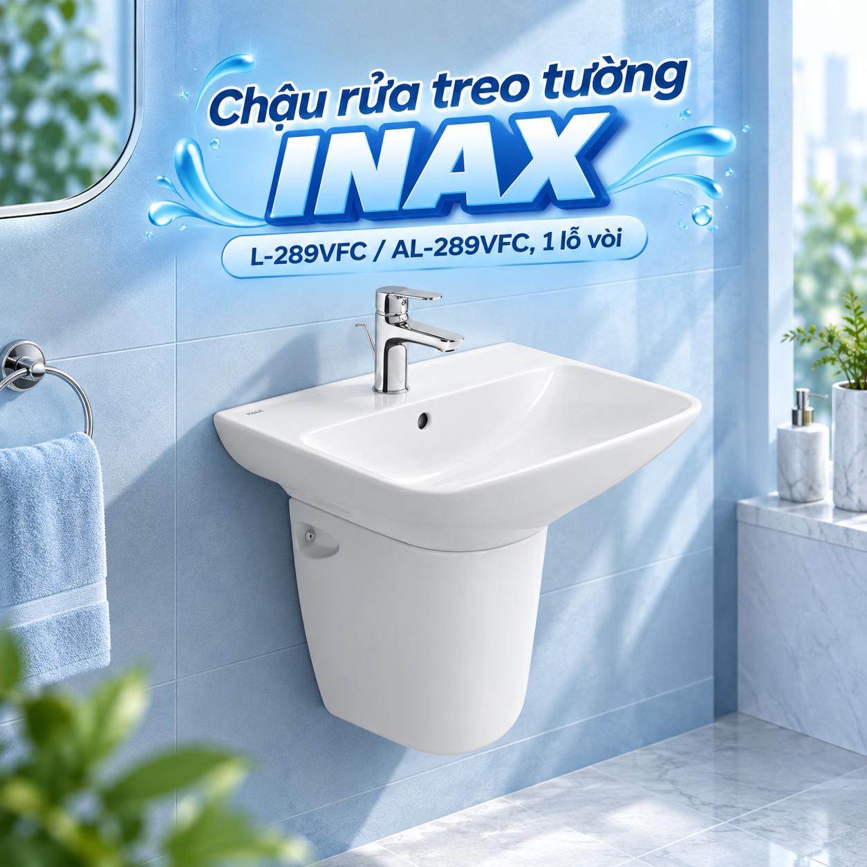 Chậu rửa treo tường INAX L-289VFC / AL-289VFC