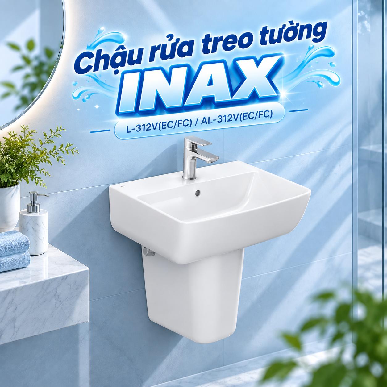 Chậu rửa treo tường INAX L-312V(EC/FC) / AL-312V(EC/FC)
