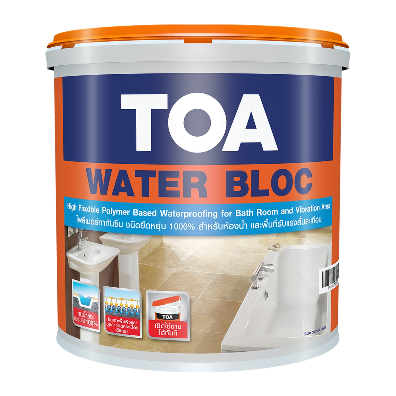 Chống thấm gốc nước đàn hồi TOA Water Bloc chính hãng – Thùng 4 kg, 20 kg