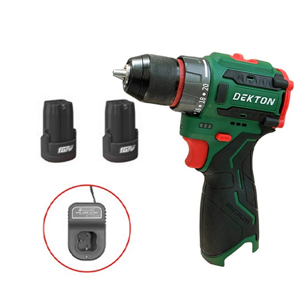 Combo máy khoan pin 16,8V Dekton D16-KVT1055PRO (2 pin 2.5Ah, sạc, túi)