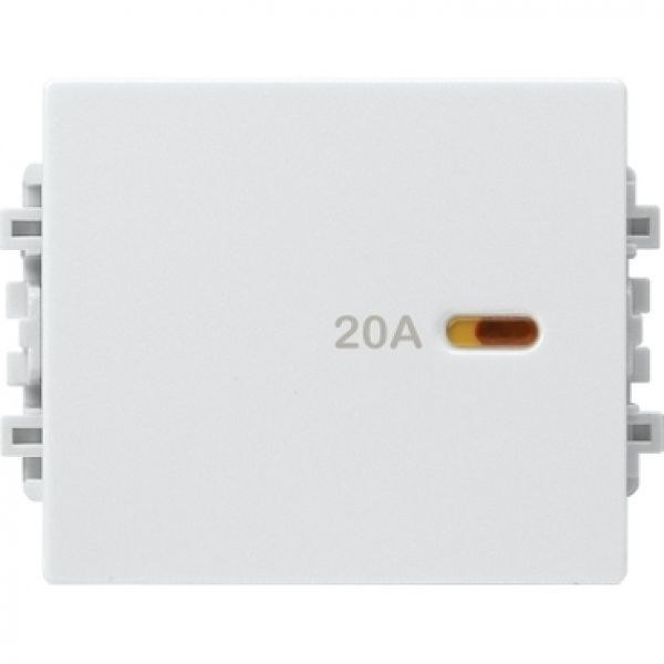 Công tắc 2 cực 20A có đèn LED Schneider ZENcelo A 8431MD20_WE_G19 size M