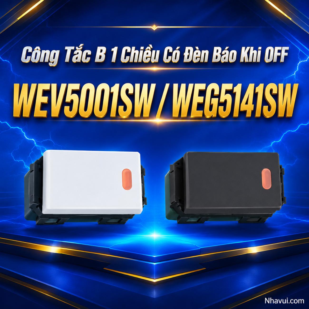 Công tắc B 1 chiều có đèn báo khi OFF Panasonic Wide Series