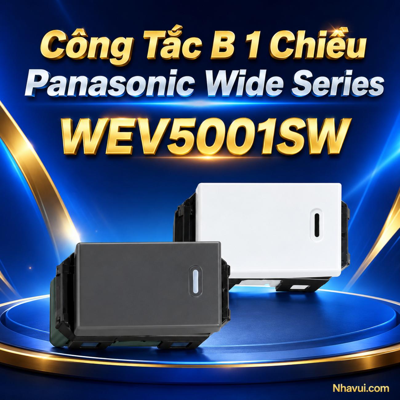 Công tắc B 1 chiều Panasonic Wide Series WEV5001SW