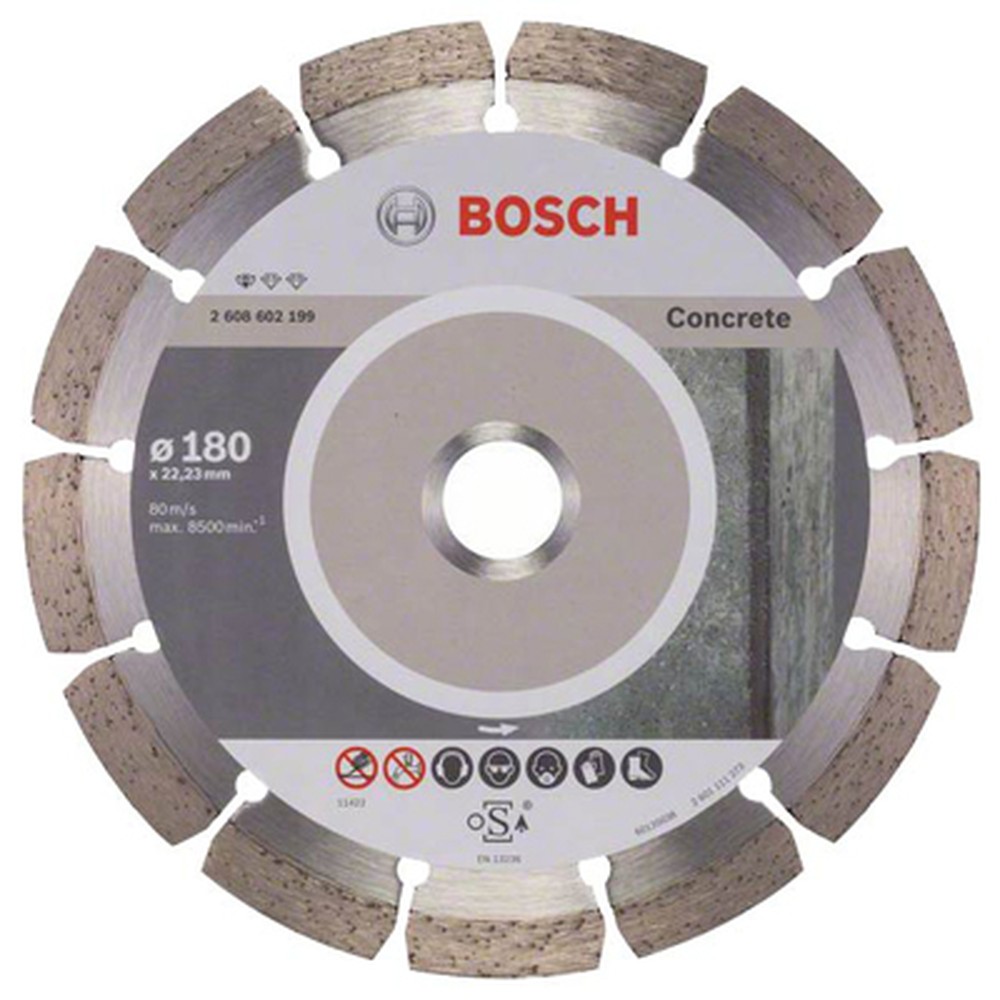 Đá cắt bê tông Bosch 2608602199 180 mm lỗ 22,2 mm