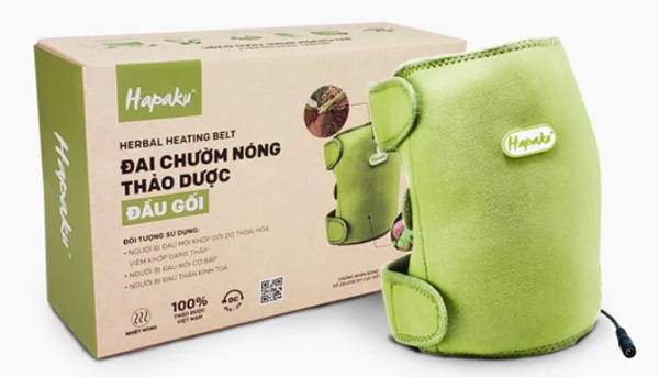 Đai chườm nóng thảo dược đầu gối Hapaku làm nóng bằng điện