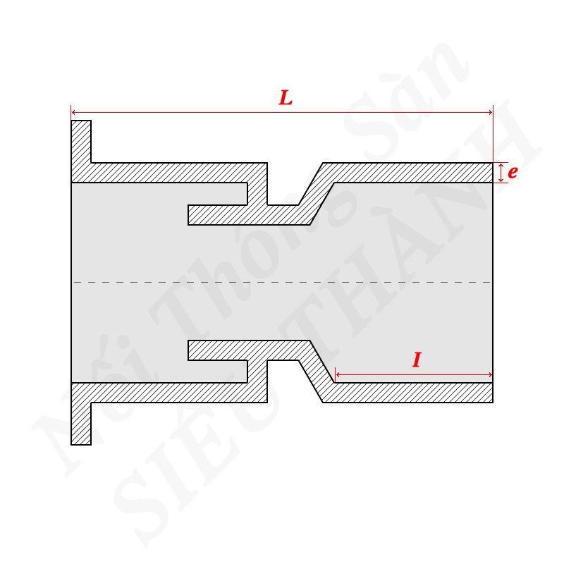 Đầu nối thông sàn PVC Ø49, Ø60, Ø90, Ø114