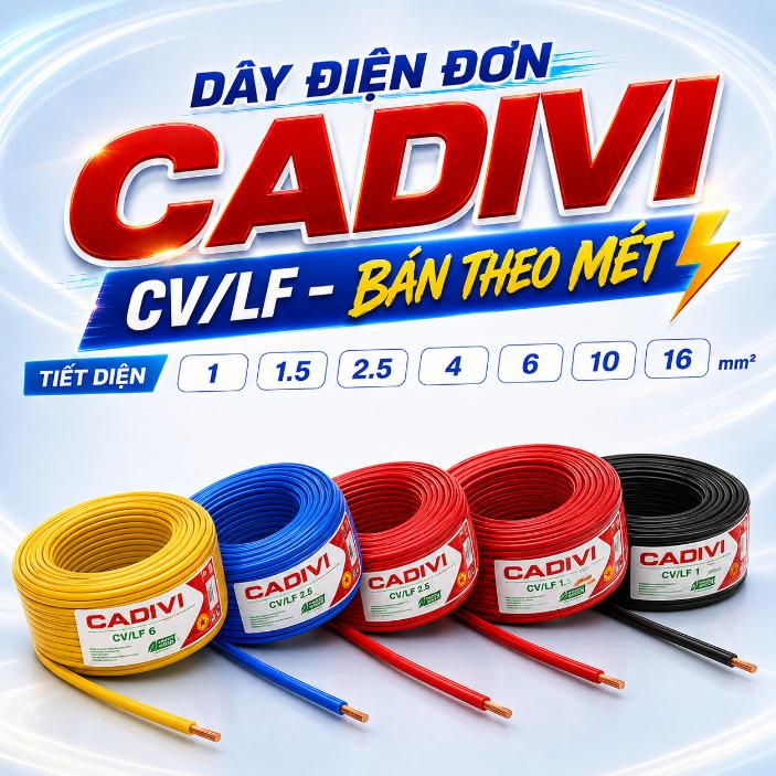 Dây điện đơn CADIVI CV/LF – Bán theo mét