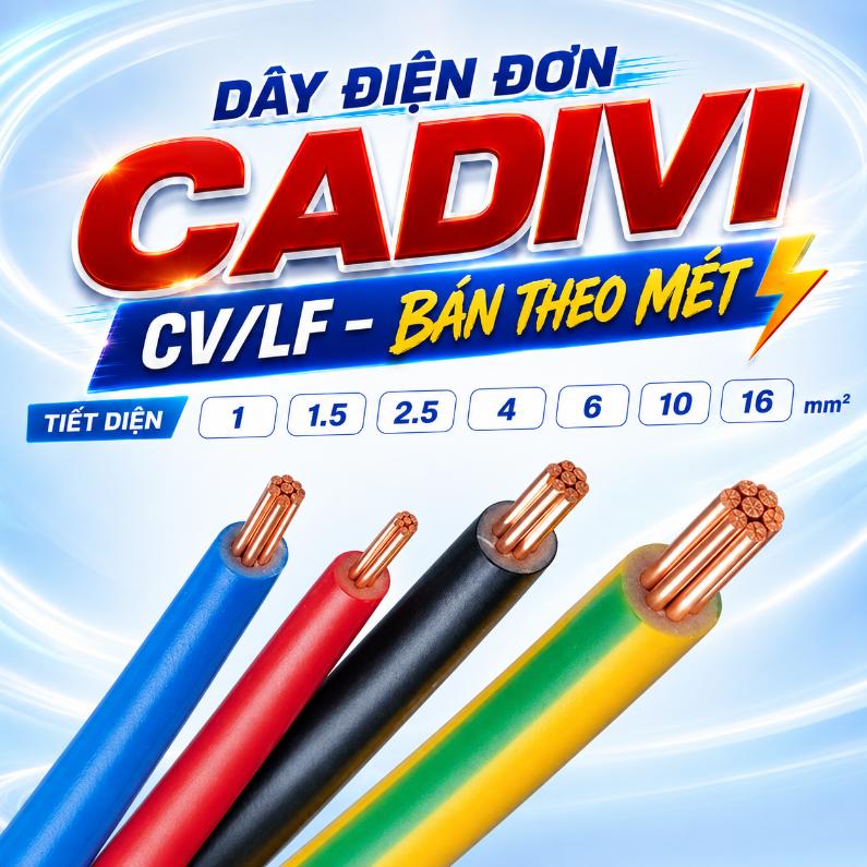 Dây điện đơn CADIVI CV/LF – Bán theo mét
