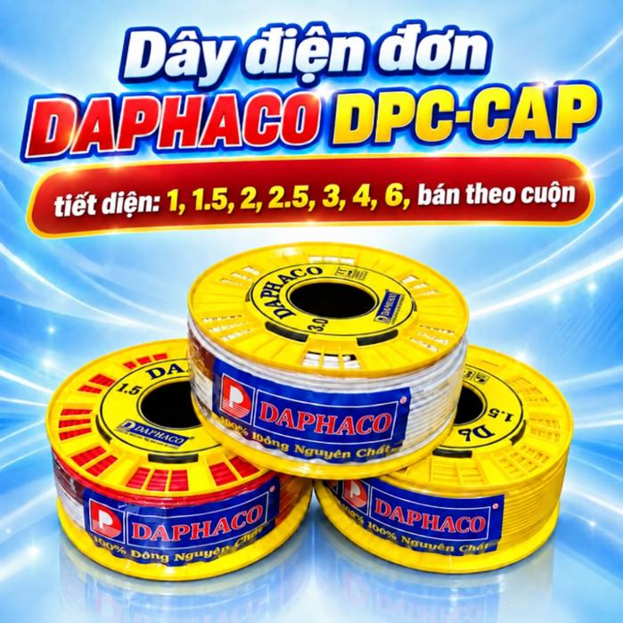 Dây điện đơn DAPHACO DPC-CAP – Cuộn 100m