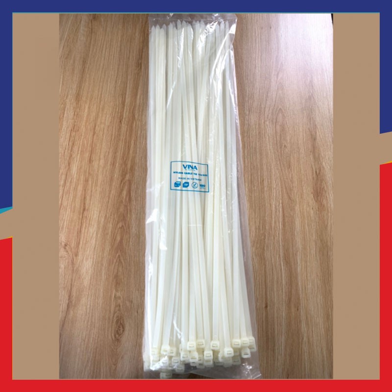 Dây rút nhựa Vina Plastics 600mm màu trắng, đen