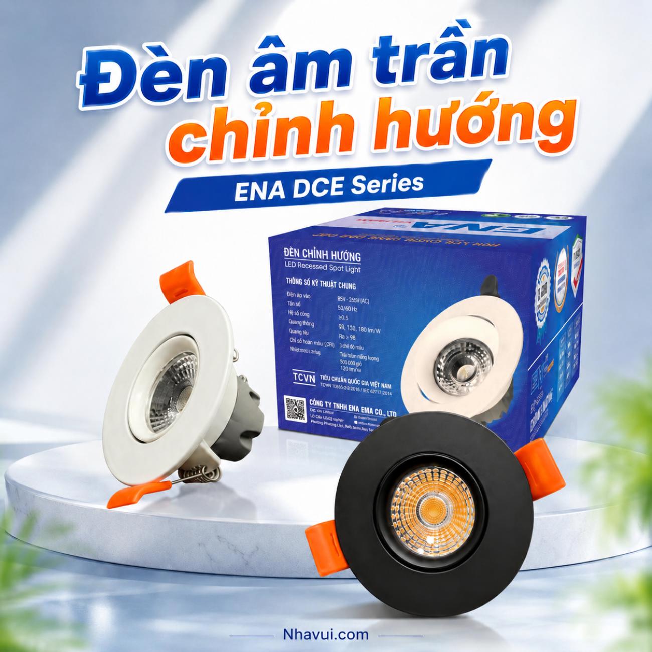 Đèn âm trần chỉnh hướng ENA DCE Series
