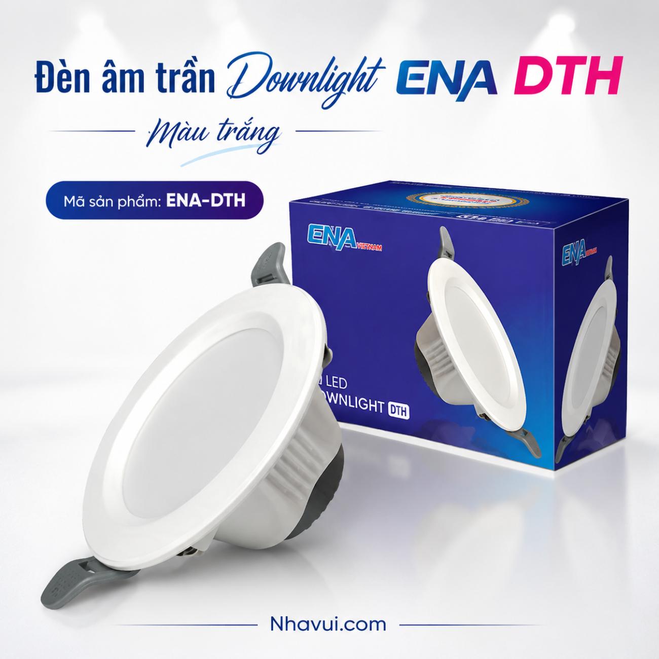 Đèn âm trần Downlight ENA DTH màu trắng