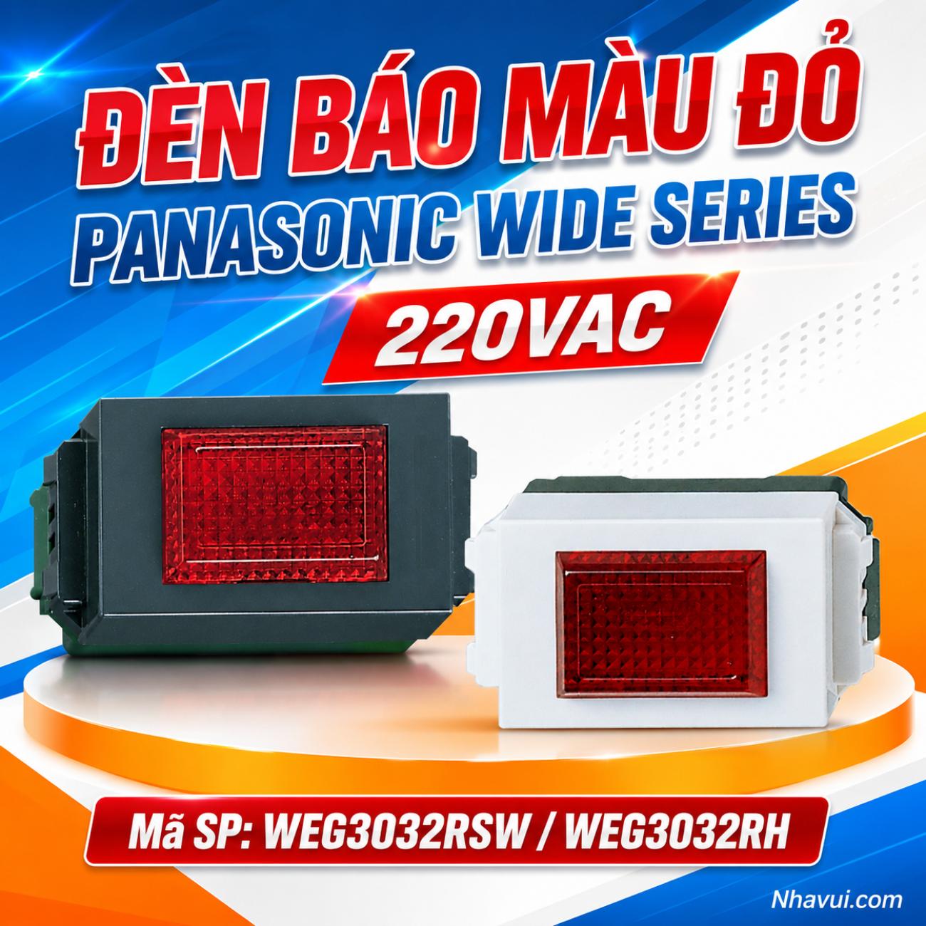 Đèn báo màu đỏ Panasonic WIDE Series 220VAC