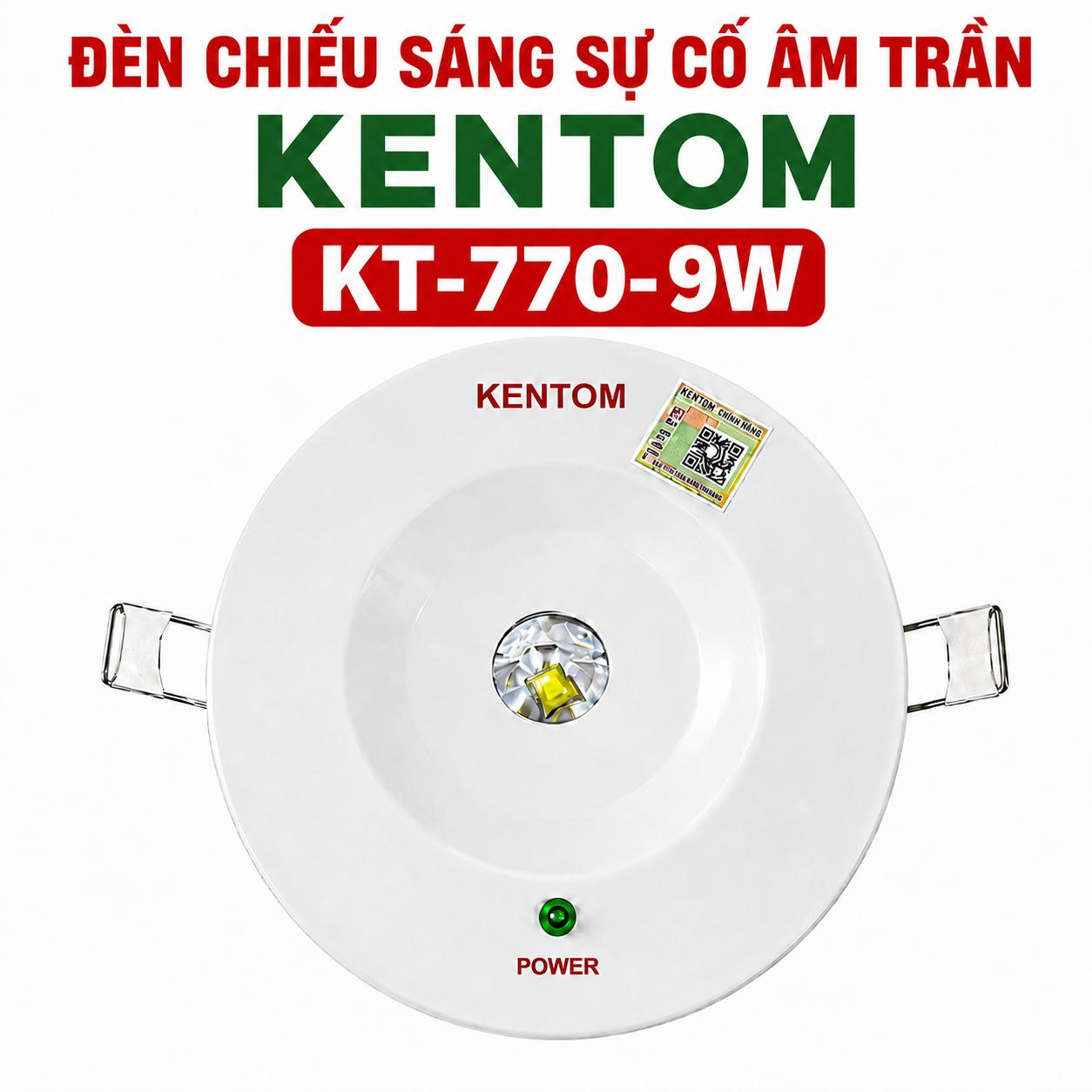 Đèn chiếu sáng sự cố âm trần Kentom KT770-9W
