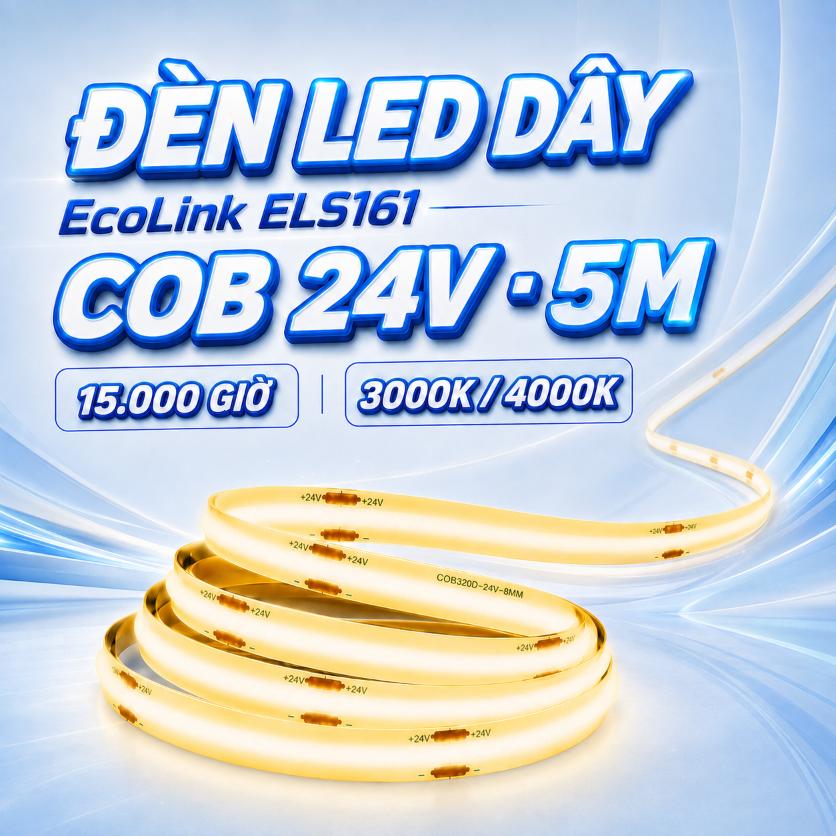 Đèn LED dây EcoLink ELS161 COB 24V 5m