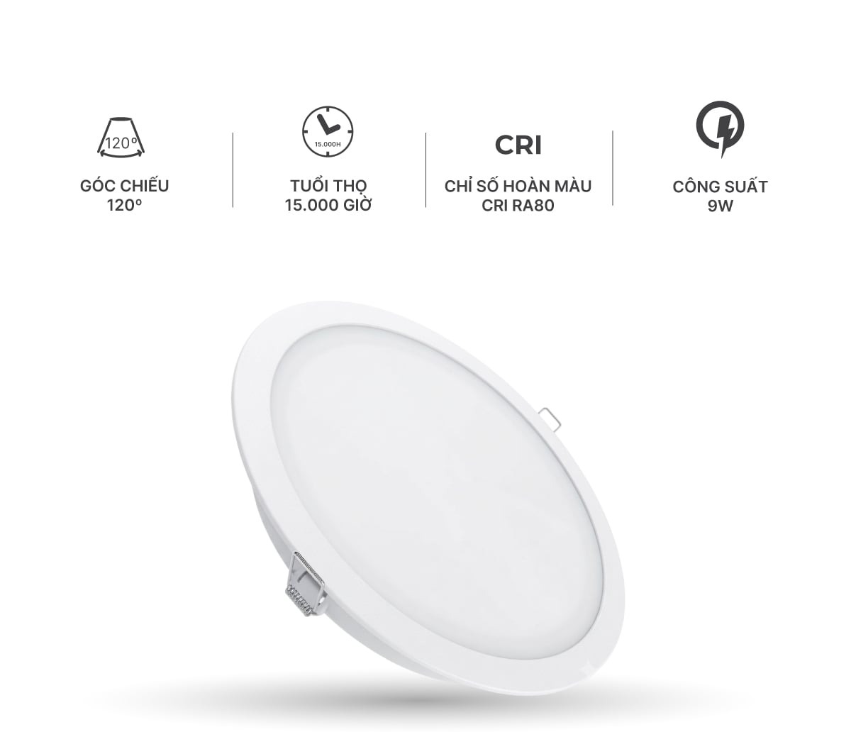 Đèn LED downlight Nanoco ECO Ø90 9W NED093 / NED094 / NED096 / NED09C