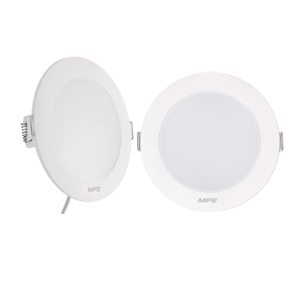 Đèn LED Panel âm trần MPE RPL2-18T 18W – Vỏ nhựa, đục lỗ Ø195, ánh sáng trắng