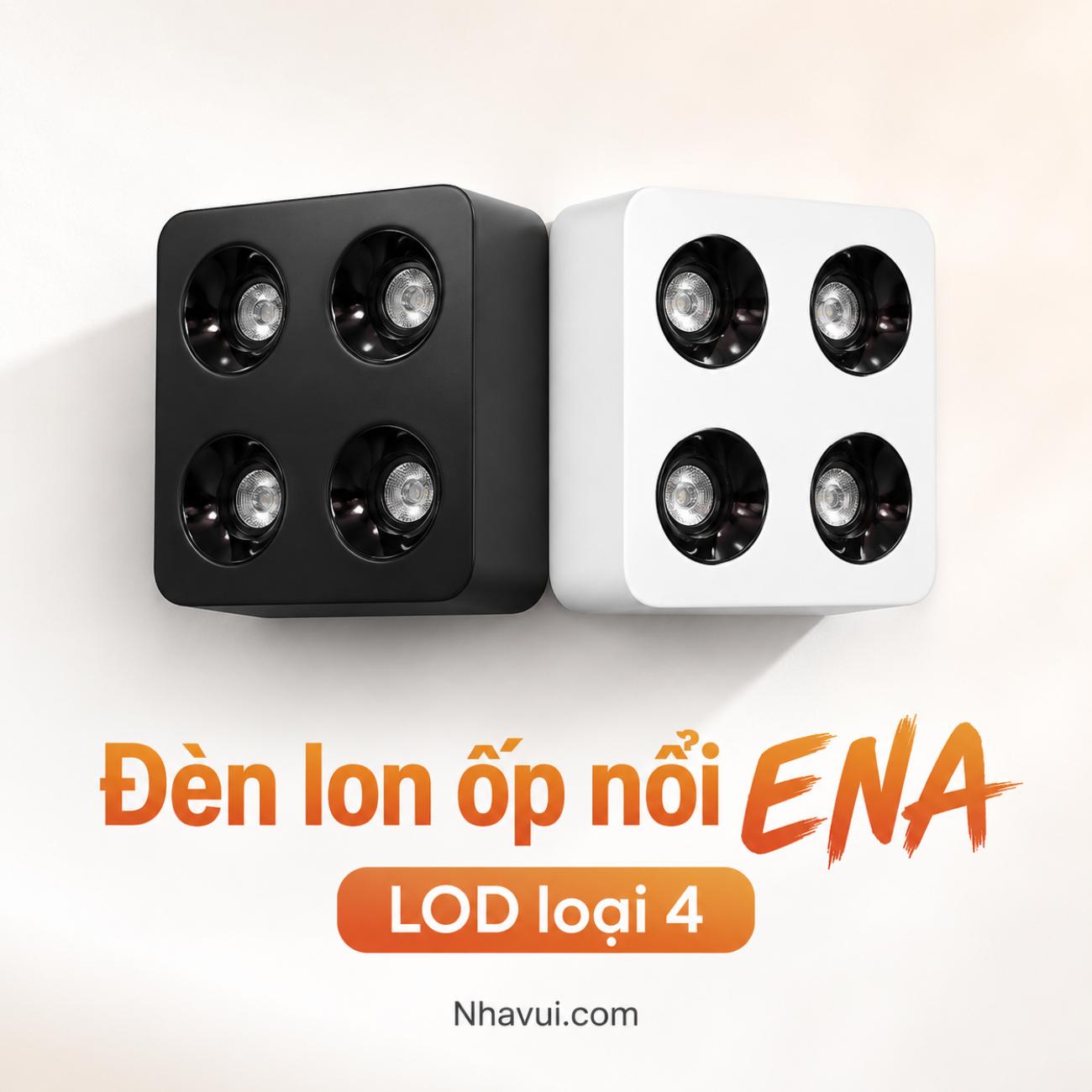 Đèn lon ốp nổi ENA LOD loại 4