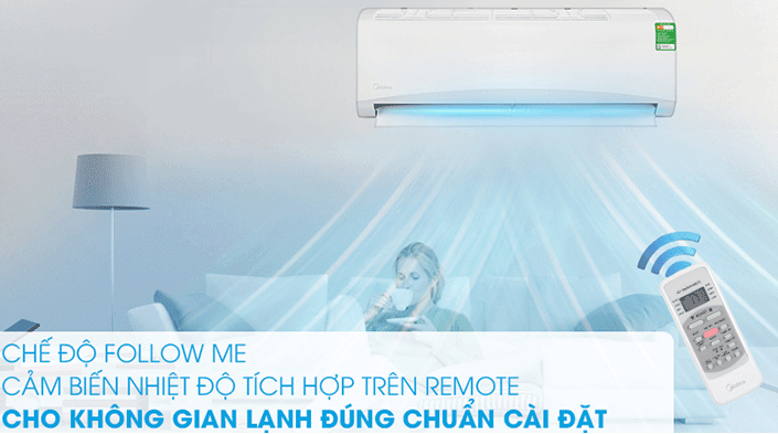 Điều hòa 1 chiều Midea 9.000BTU MSAFII-10CRN8