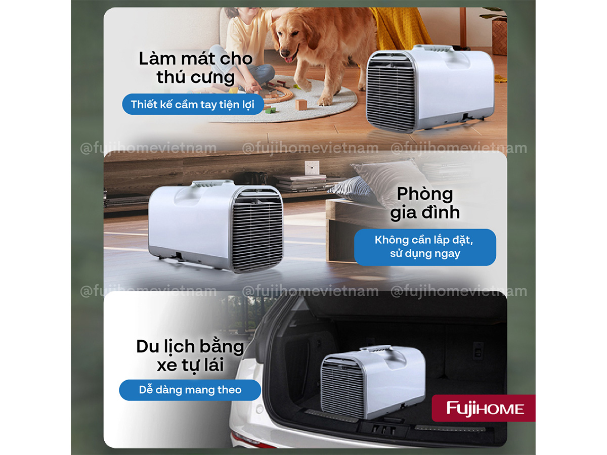 Điều hòa di động mini Fujihome PAC04 4.000BTU