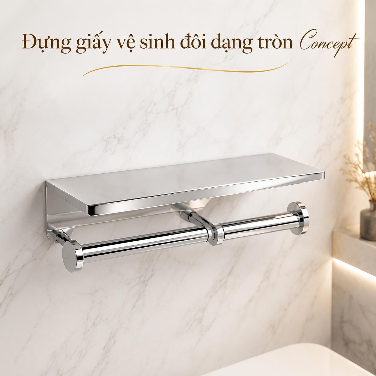 Đựng giấy vệ sinh đôi dài dáng tròn Concept WF-1499