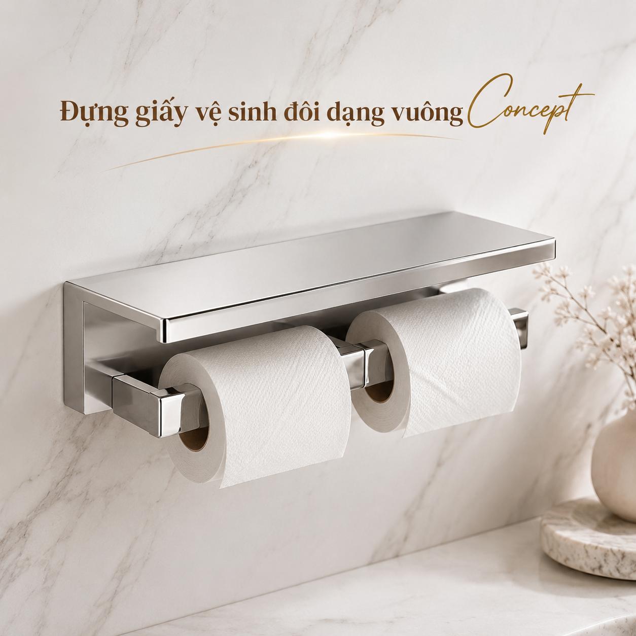 Đựng giấy vệ sinh đôi dáng vuông Concept WF-0499