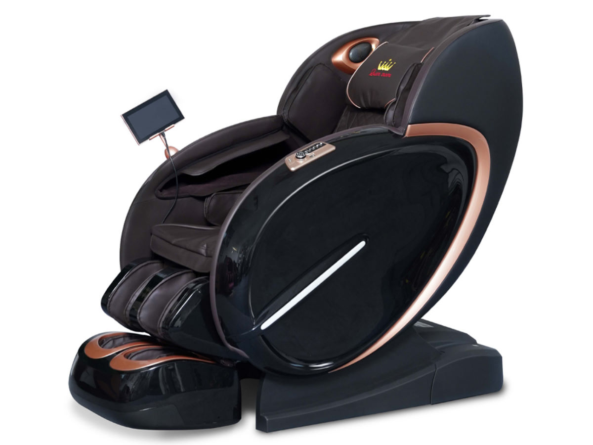Ghế massage toàn thân Queen Crown QL008 Luxury – ray SL 145cm, túi khí, nhiệt hồng ngoại