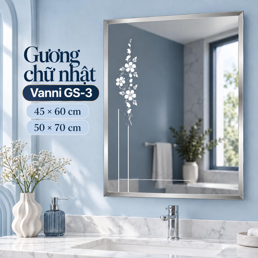 Gương chữ nhật Vanni GS-2 / GS-3 45x60