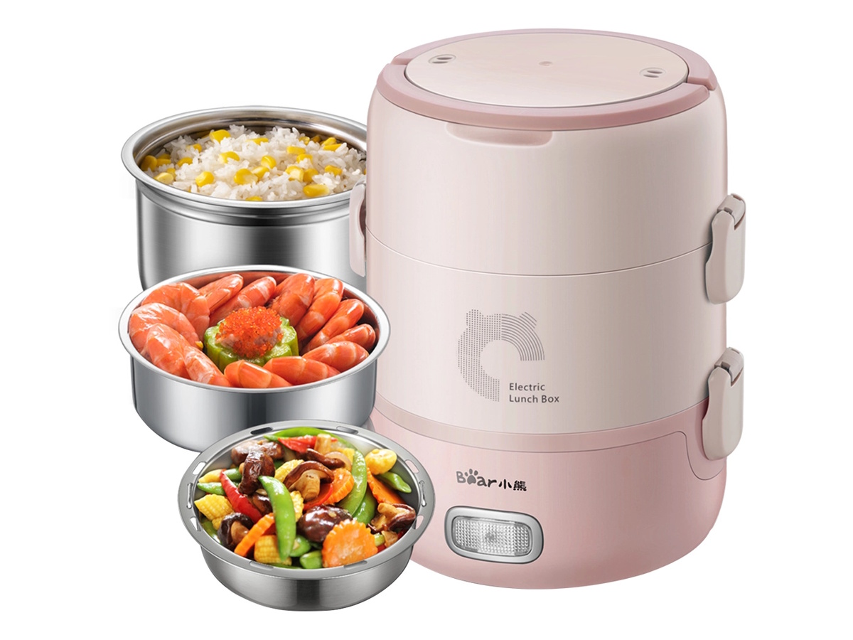 Hộp cơm điện 3 tầng Bear DFH-B20S6 2 lít