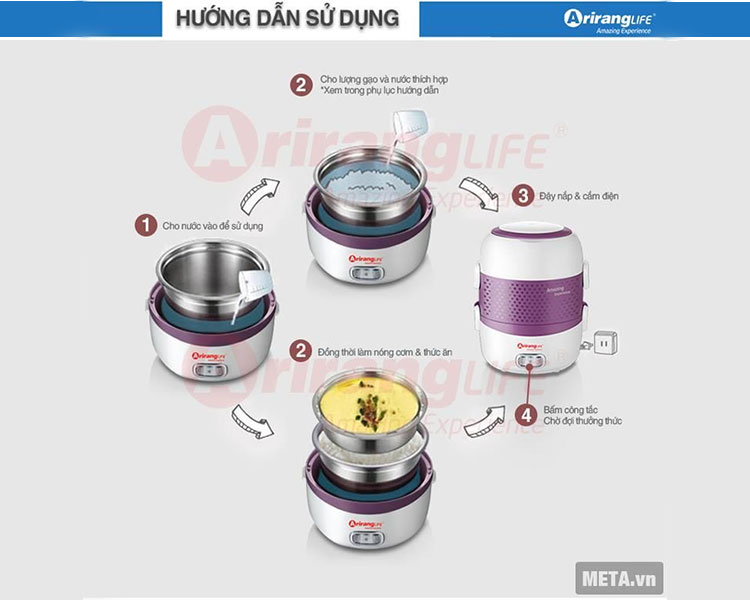 Hộp cơm hâm nóng ArirangLife EL-ALS263