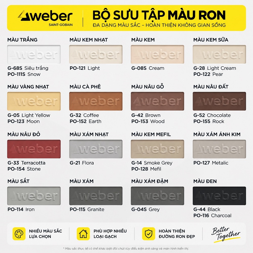 Keo chà ron Weber webercolor Classic, bao 1 kg