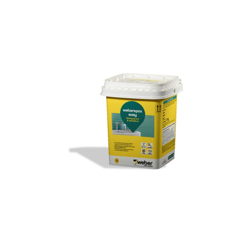 Keo dán gạch và chà ron epoxy Weber weberepox easy bộ 5kg chính hãng
