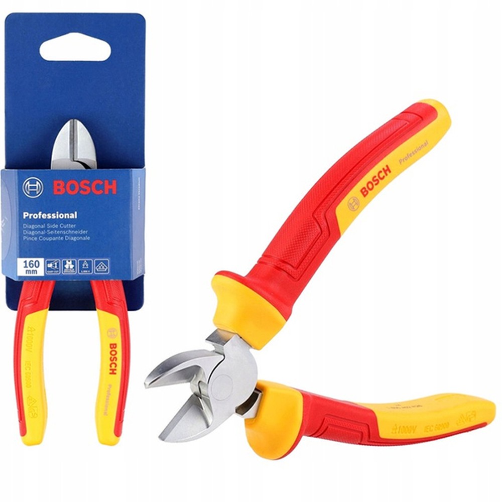 Kìm cắt chéo cách điện VDE Bosch 1600A02ND9 160 mm